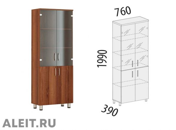Шкафы офисные Catalog.Aleit • Россия со стеклянными дверками фото 3